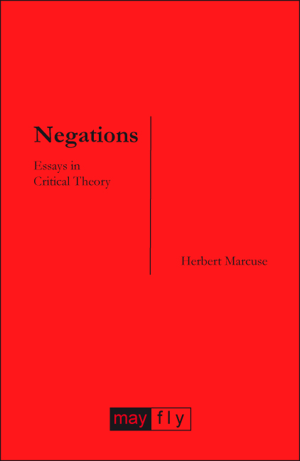 Negations: Essays in Critical Theory